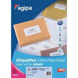 AGIPA BOITE DE 100 ÉTIQUETTES ADRESSE LASER 210X297MM