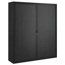 Armoire haute à rideaux démontables Largeurs spécifiques 200 x 180 cm noir_0