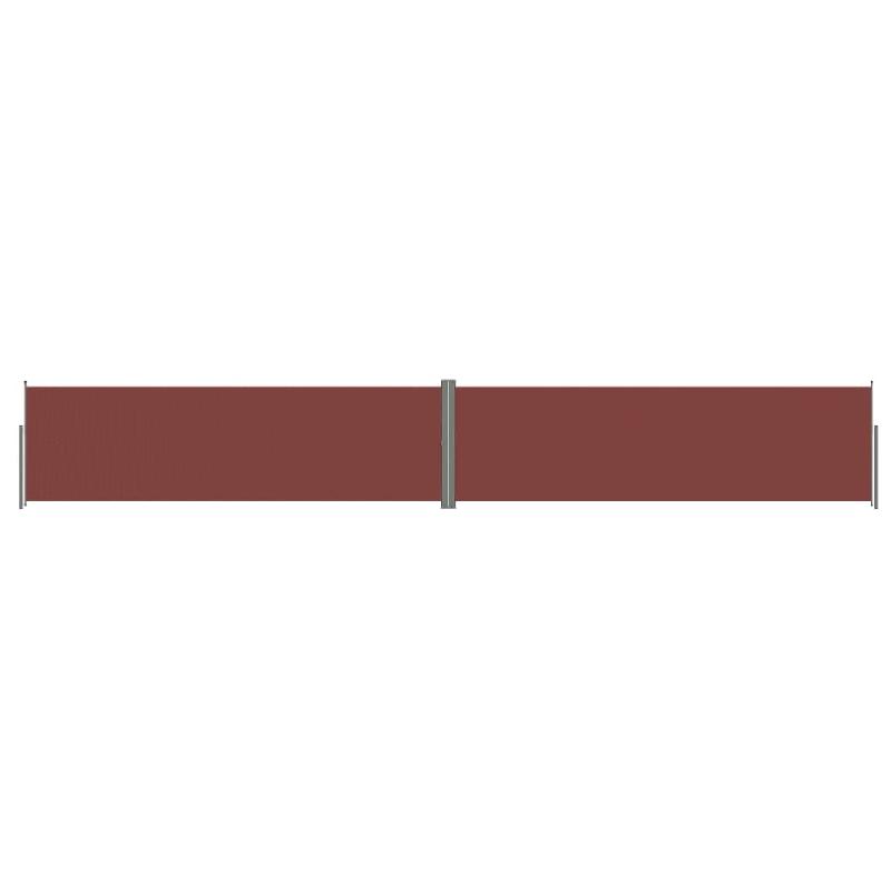 Auvent paravent store brise-vue latéral rétractable - Patio, jardin, terrasse, balcon - Protection visuelle 180 x 1200 cm - Marron_0