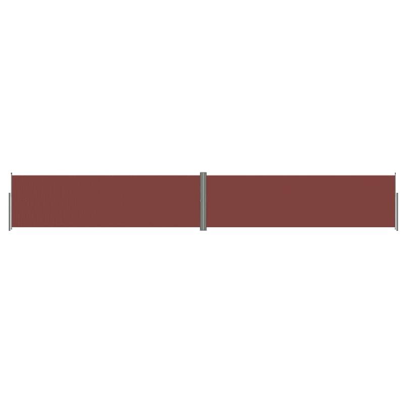 AUVENT PARAVENT STORE BRISE-VUE LATÉRAL RÉTRACTABLE DE PATIO JARDIN TERRASSE BALCON PROTECTION VISUELLE ÉCRAN 180 X 1200 CM MARRON 02_0007417_0