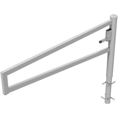 BARRIÈRE CARRÉ PIVOTANTE À BÉTONNER SERRURE PROFILÉE-2000MM - SCHAKE