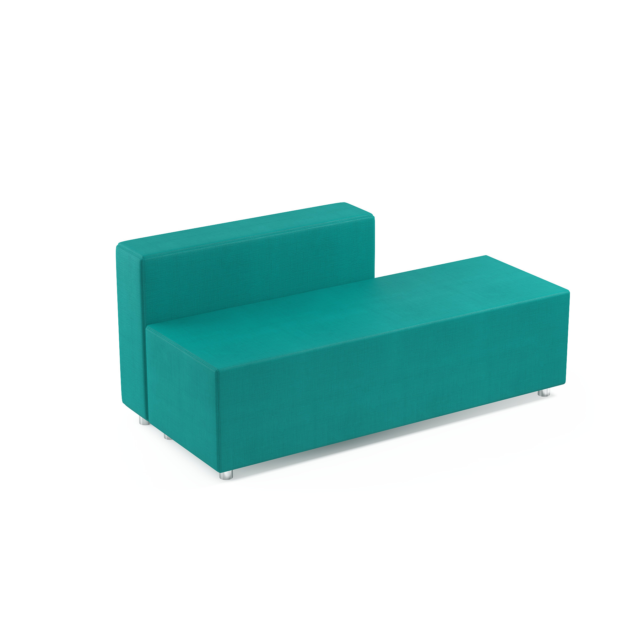 Canapé scolaire Complete - rectangulaire avec dossier, bois et cuir écologique_0