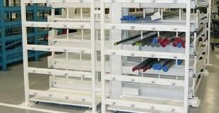 Rayonnage cantilever à tiroirs JUMBO - stockage sécurisé et efficace - jusqu'à 7 500 kg et 12 000 mm de longueur_0