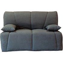 CONFORTEAM Canapé lit EDEN BZ 140 gris matelas 28 kg_0