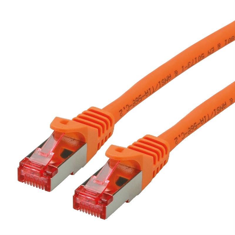 Cordon ROLINE S/FTP(PiMF) Cat.6, LSOH, Component Level, orange, 0,3 m_0