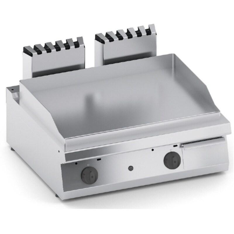 Cuistance Plancha double zones gaz professionnelle – plaque inox lisse, compatible GN/GPL - gris inox 8PLP700G_0