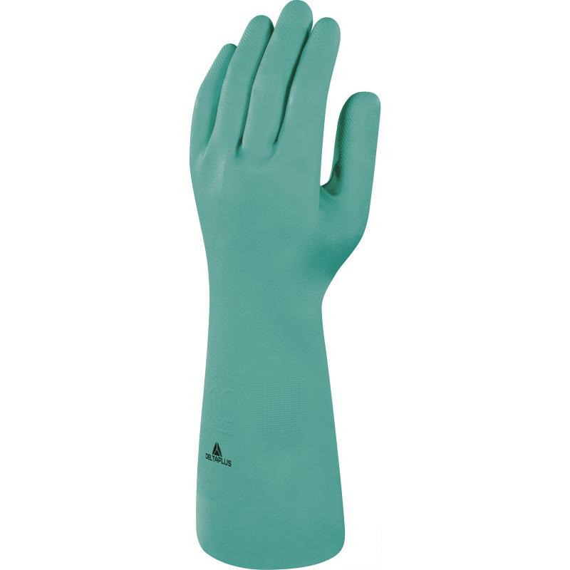Gant de protection chimique en nitrile floqué coton - longueur 40 cm - épaisseur 0,50 mm - réf. VE840_0