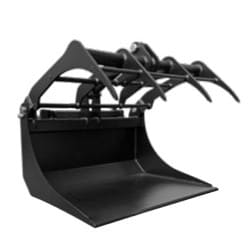 Godet multifonction pour chargeuse - Fond plat avec griffe - Largeurs à partir de 74 cm_0