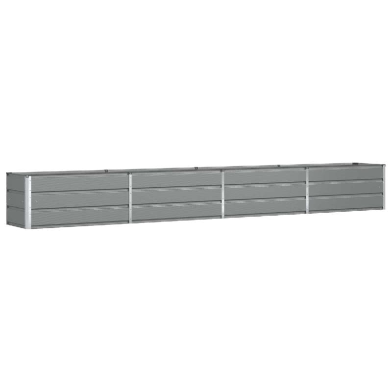 Helloshop26 - Jardinière moderne robuste extérieure design industriel 480 x 50 x 45 cm en acier galvanisé gris clair 02_0059202 - gris acier 300024_0