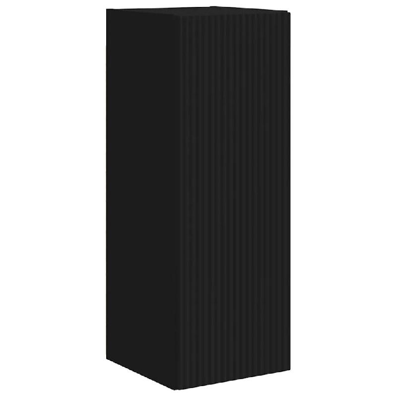 Helloshop26 - Meuble TV mural moderne minimaliste 30 x 31 x 80 cm fonction rangement déco en bois d'ingénierie noir 02_0054969 - noir Bois massif 30_0