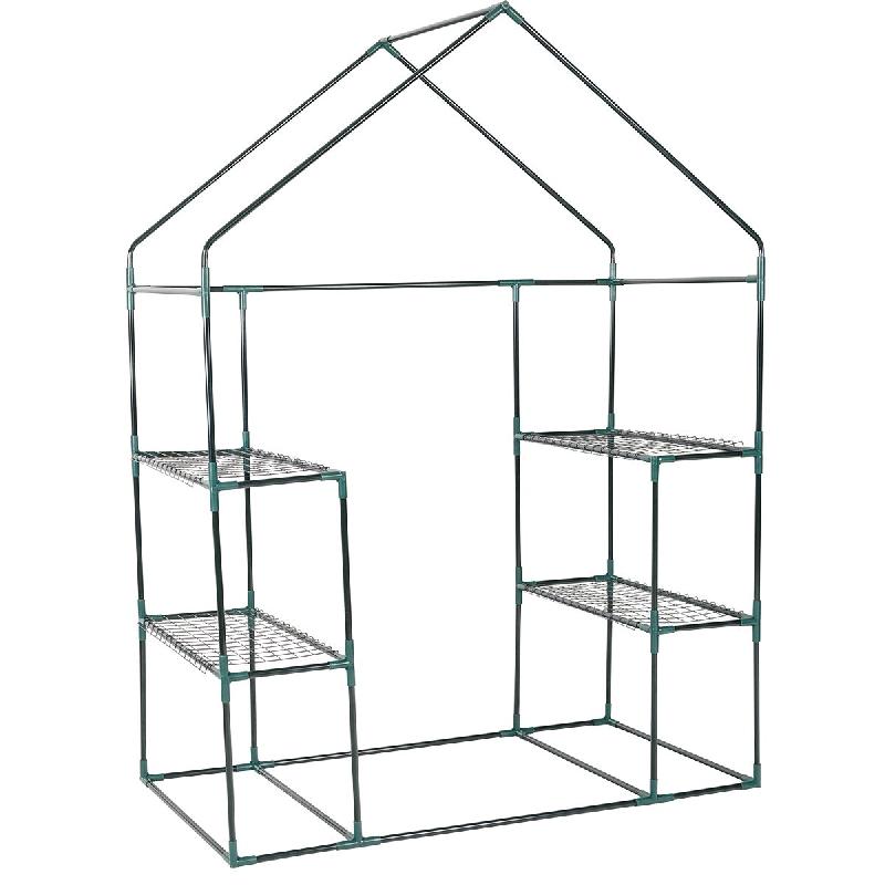 Helloshop26 - Mini serre de jardin 143 x 73 x 195 cm avec 6 étagères pratique et durable en PVC transparent 20_0019563 - 3000233014178_0