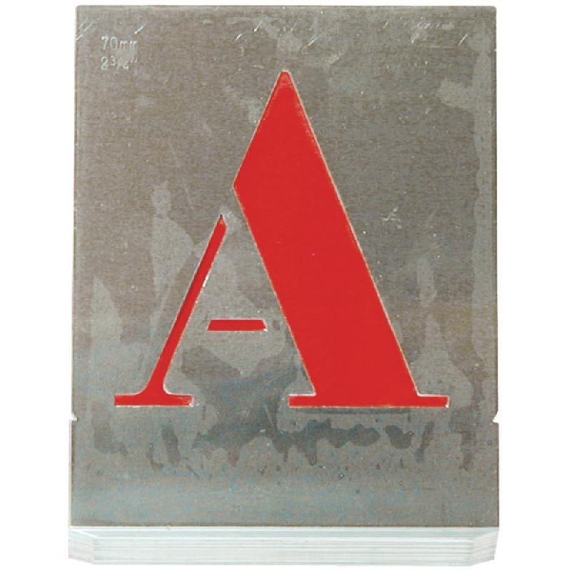 Jeu de vignettes à jour - lettres évidées 70 mm - Référence 500107_0