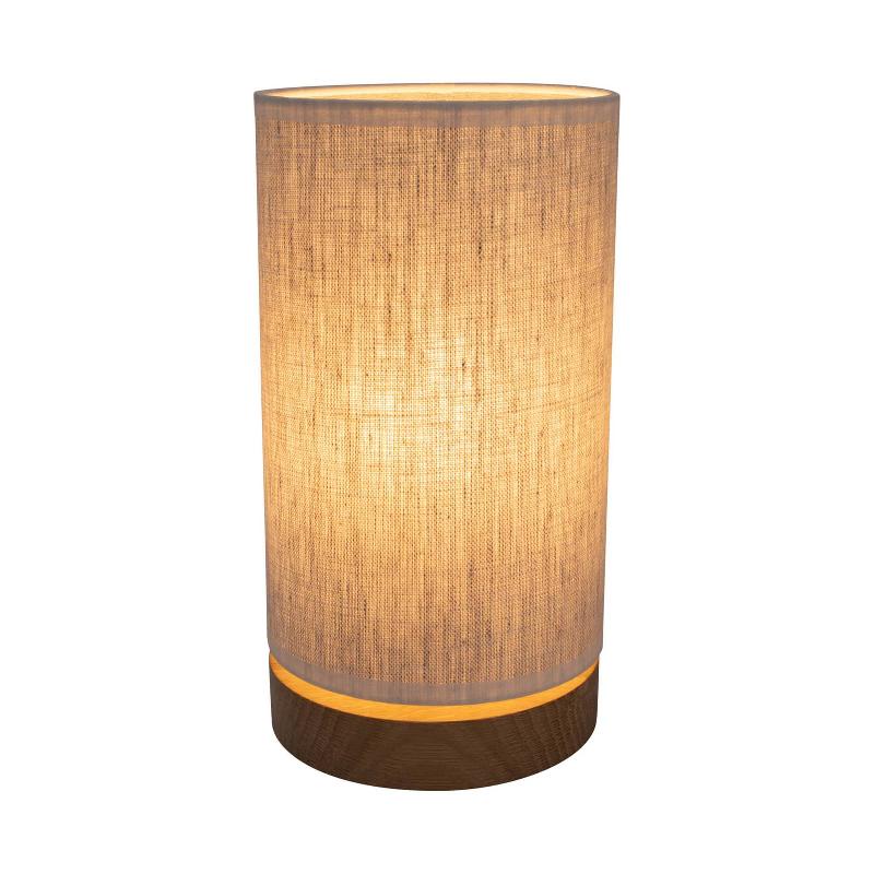 BRITOP LAMPE À POSER CANVAS, CHÊNE, RONDE, CRÈME