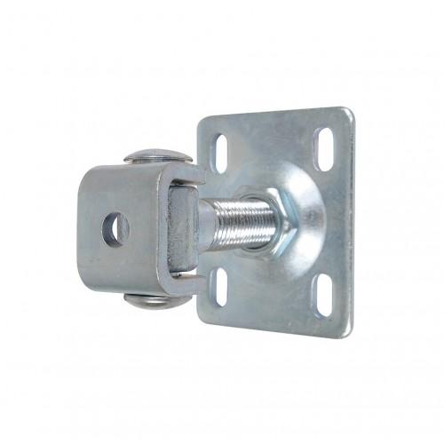 LOT DE 6 PIVOTS DE PORTAIL RÉGLABLES SUR PLATINE EN ACIER ZINGUÉ - Ø20 TORBEL