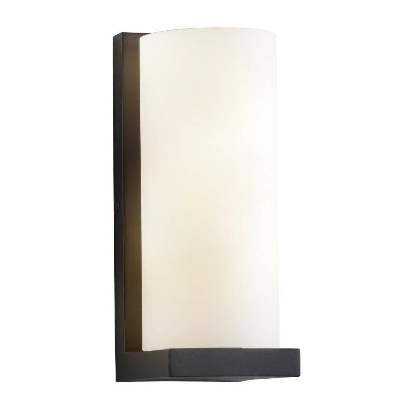 LUCANDE LYRA APPLIQUE, NOIR/BLANC, ABAT-JOUR VERRE