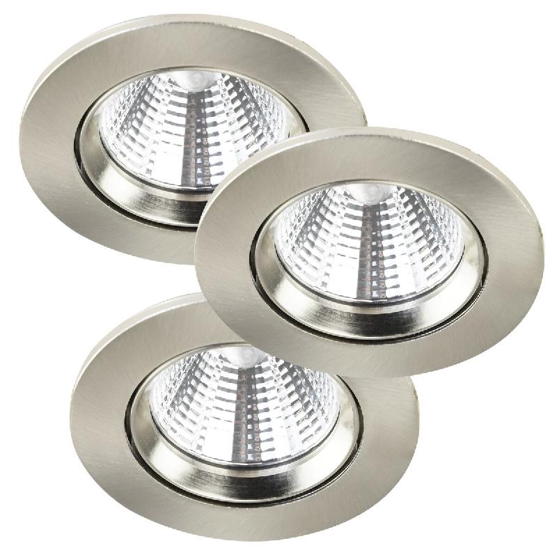 Nordlux Spot encastré FREMONT 3-Kit Métal Brossé Nickel, H.6.8 - IP23 - LED Module / Intérieur - gris 5701581415980_0