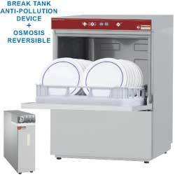 Pack lave vaisselle panier 500x500 avec reservoir et osmoseur inox 150 l/h active wash à double parois - D86/6B_RS15/AT_0