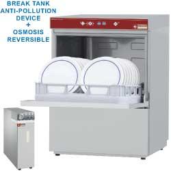 Pack lave-vaisselle panier 500x500 avec réservoir et osmoseur inox 150 l/h Active Wash - double parois - D86/6B_RS15/AT_0