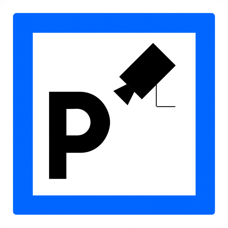 Panneau services parc de stationnement sous vidéoprotection CE9 - WP Signalisation_0