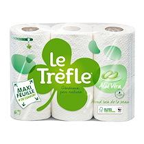 PAPIER TOILETTE DOUBLE ÉPAISSEUR LE TRÈFLE ALOÉ VERA - COLIS DE 18 ROULEAUX