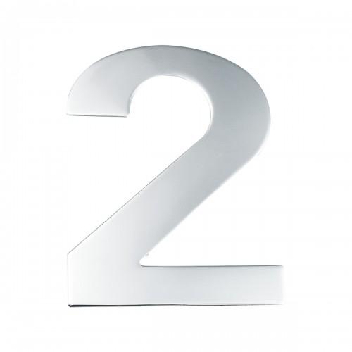 PLAQUE SIGNALÉTIQUE NUMÉRO OU LETTRE EN INOX POLI DÉCOUPÉ - 2 KARCHER DESIGN