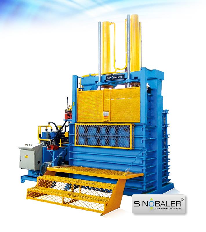 Presse à balles pour pneus optimisée - Sinobaler avec système hydraulique amélioré et temps de cycle rapide_0