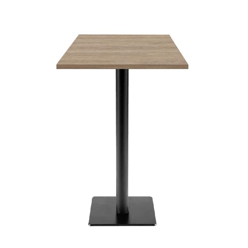 RestooTab - Mange-debout Milan T 50x50cm décor chêne quebec - marron fonte TB-MITFF-5050M-CH.QBC_0