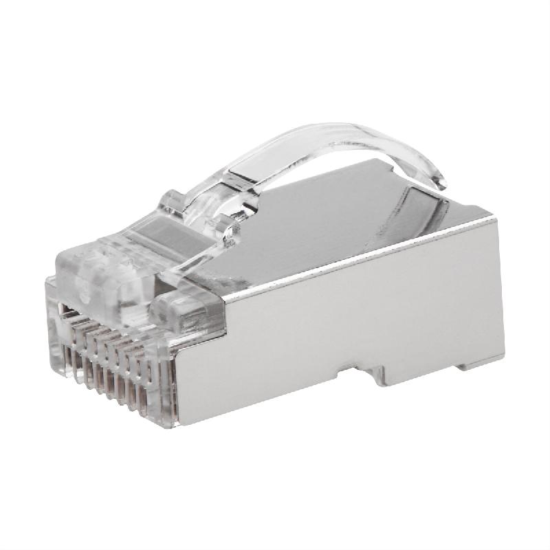 ROLINE Connecteur modulaire blindé Cat.6A (Classe EA), Easy Passthrough, pour câble solide/tresse, 10 unités_0