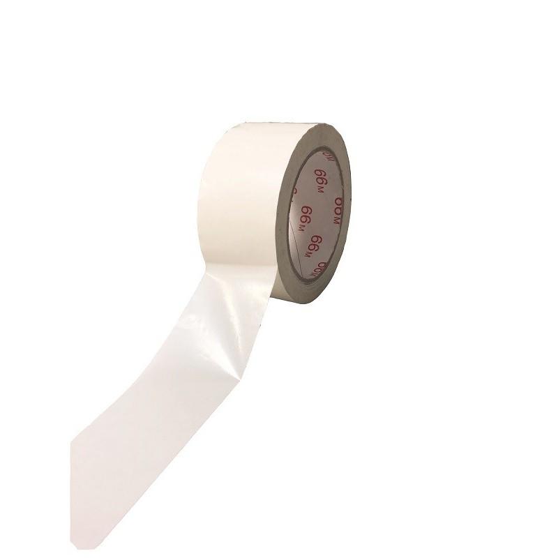 Ruban adhésif d'emballage blanc 000-64t - PVC 50mm x 66m, adhérence longue durée_0