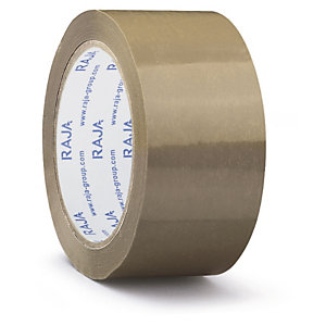 RUBAN ADHÉSIF POLYPROPYLÈNE SILENCIEUX HAVANE RAJA STANDARD, 28 MICRONS 48 MM X 100 M
