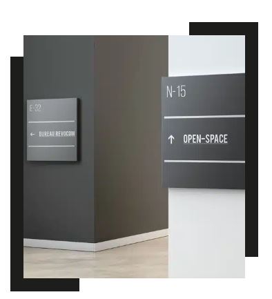 Panneau d'enseigne Signalétique de Qualité pour votre magasin ou vos bureaux d'entreprise MB Area_0