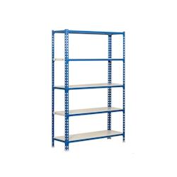 SimonRack Étagère metallique sans vis Simonclick 5 plateaux de 180 kgs par plateau couleur BLEU/BLANC 1800x800x400 mm (haut x largeur x profondeur)_0