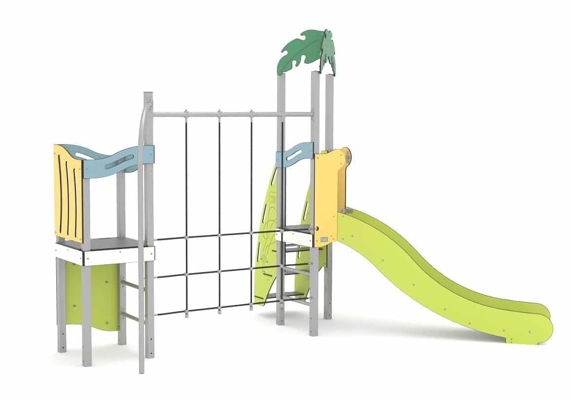 Structure multi-activités métallique îles - LD1ILT20030 - Ludoparc - pour enfants dès 2 ans - capacité 14 enfants - hauteur 100 cm_0