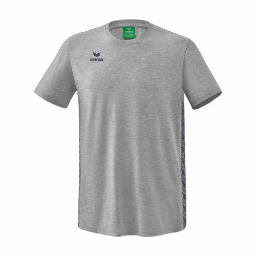 T-SHIRT ENFANT - ERIMA - ESSENTIAL TEAM GRIS CLAIR/CHINÉ