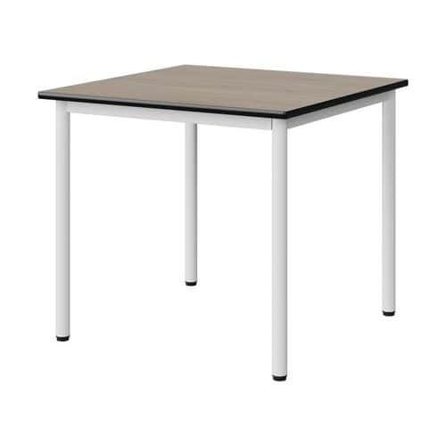 TABLE MALIBU 80X80 T5 4P STRA ANTIB CHÊNE 1146/NOIR BLC 9016