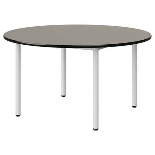 TABLE MALIBU Ø 120 T4 4P STRA GRIS U727/NOIR BLC 9016