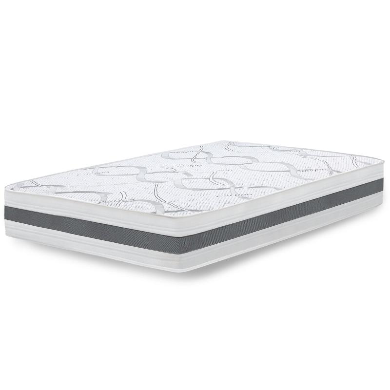 The White Stone Matelas Simple XL 125x170 Carbone orthopédique | Hauteur 16 cm | Fabriqué en Italie - blanc textile CARBONH16-125X170X16_0