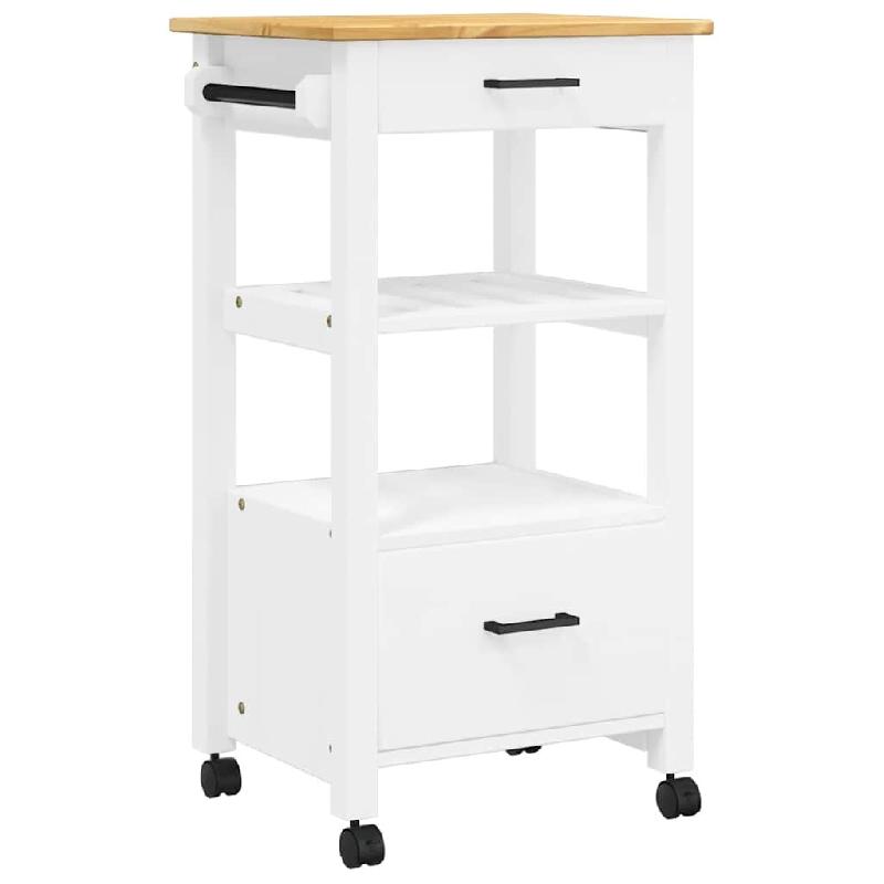 VidaXL Chariot de cuisine MONZA 48x40x88,5 cm bois massif de pin - 376087_0