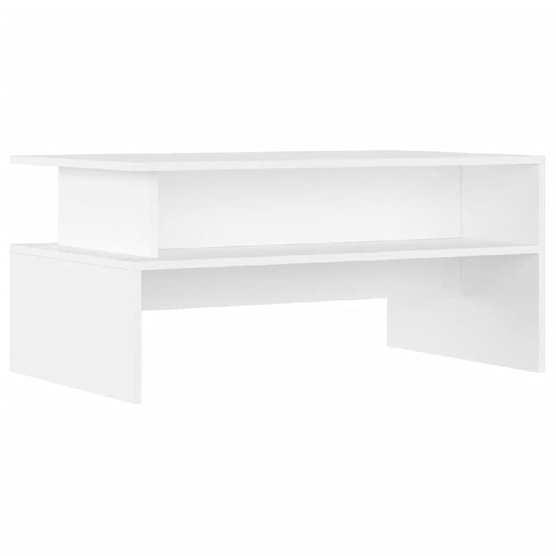 VidaXL Table basse blanc 90x55x42,5 cm bois d'ingénierie Modèle Atlas Office Pro Horizon - 834278_0