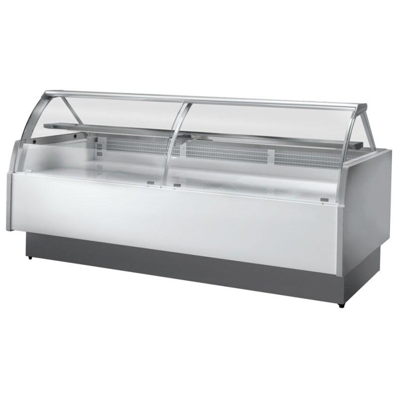 Vitrine bain-marie 2000 mm avec vitre curbe, +65°C 2000x1175x1243 mm - VIRTUS - 0615402039093_0