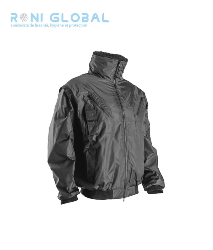 Blouson de travail 2en1 - coupe-vent, imperméable, anti-froid thermique en polyester enduit PVC - 6 poches - Zefly Coverguard_0