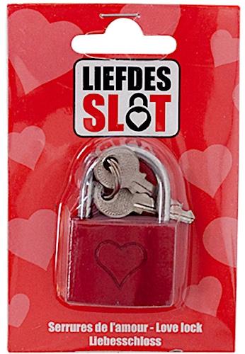 VERHAAK - Cadenas d'amour en forme de cœur 1,5 cm - Acier rouge et argenté - Lot de 3_0