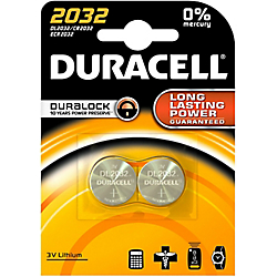 2 PILES POUR MONTRES ET CALCULATRICES - DURACELL - DURALOCK - LITHIUM - CR2032