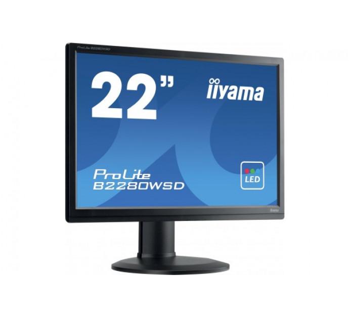 Écran iiyama B2280WSD-B1 - 22'' - VGA/DVI - LED - 16:10 - Haut-parleurs intégrés - Réglable en hauteur - Pivot 90°_0