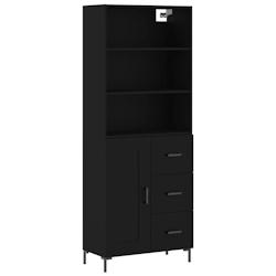 HELLOSHOP26 - Buffet bahut commode armoire meuble de rangement organisateur cuisine salle de séjour salon haut 69,5 x 34 x 180 cm bois d'ingénierie_0