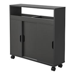 Helloshop26 - Meuble de salle de bain à portes coulissantes gris foncé 03_0007668 - 3001893347767_0