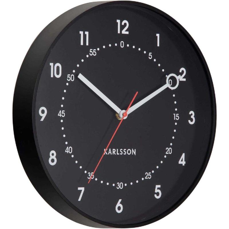 Horloge murale en résine Fresco noir Karlsson - noir 8714302770036_0