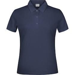 JAMES NICHOLSON, Polo femme, manches courtes, manches avec bande elasthanne, bleu navy, XS, - XS bleu 7865540573642_0
