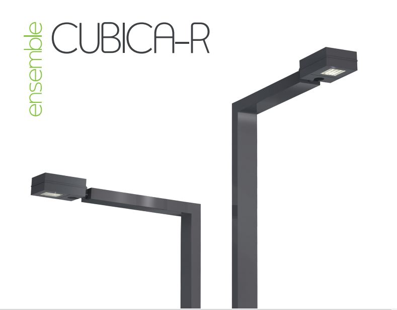 Lampadaire urbain cubica-r / led / en aluminium thermolaqué / 6 m_0