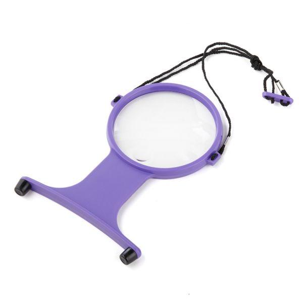 Loupe mains libres pour broderie - Grossissement x5 - Cordon réglable et patins en caoutchouc_0